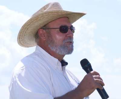 Man holding microphone