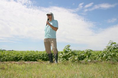 Man standing in field