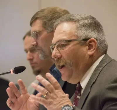 Photograph of man speaking