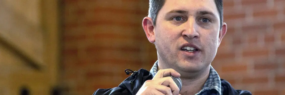 Man holding a microphone