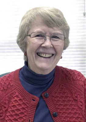 Women in red sweater