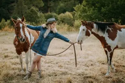 Girl with horses