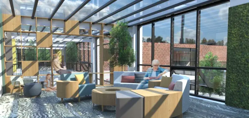 Design up sitting area with windows