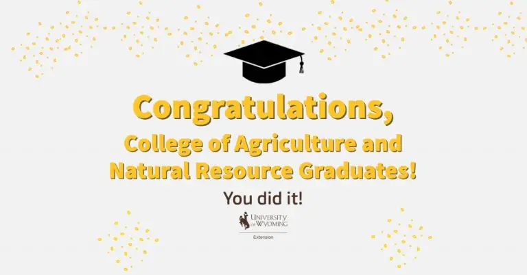 Congratulations, College of Agriculture and Natural Resource Graduates! You did it!