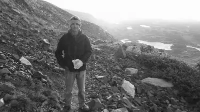 Man standing on mountain