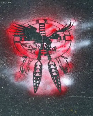 Traditional Native image representating St. Stephens School