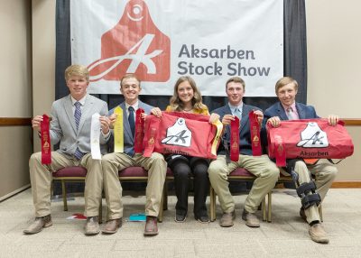 Photograph of youths with awards