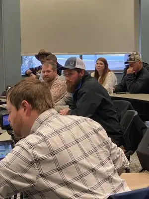 Adult students in a classroom