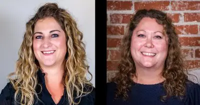 headshots of two smiling women