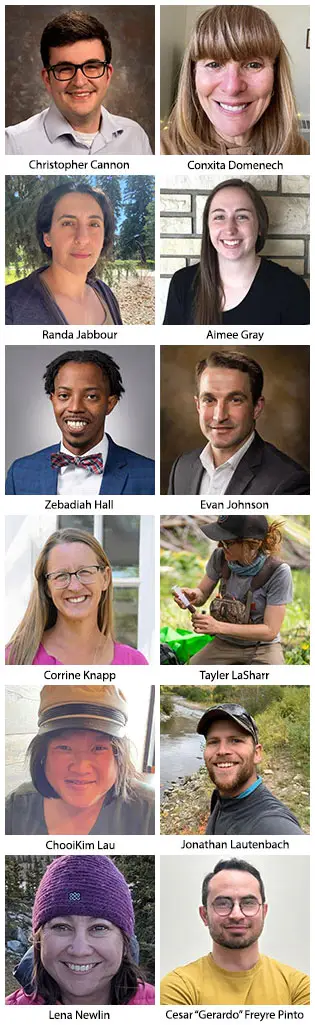 Ten headshots of the professors that won awards.