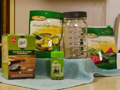 Canning, pickling, and fermenting supplies.