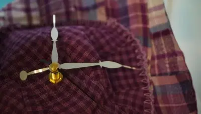 A fabric clock.