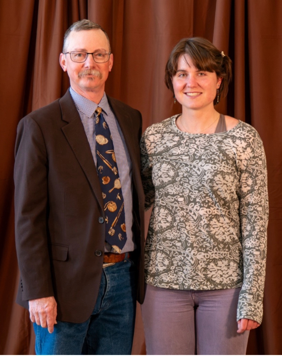 Interim WAES Director Brian Mealor with Marguerite Trost.