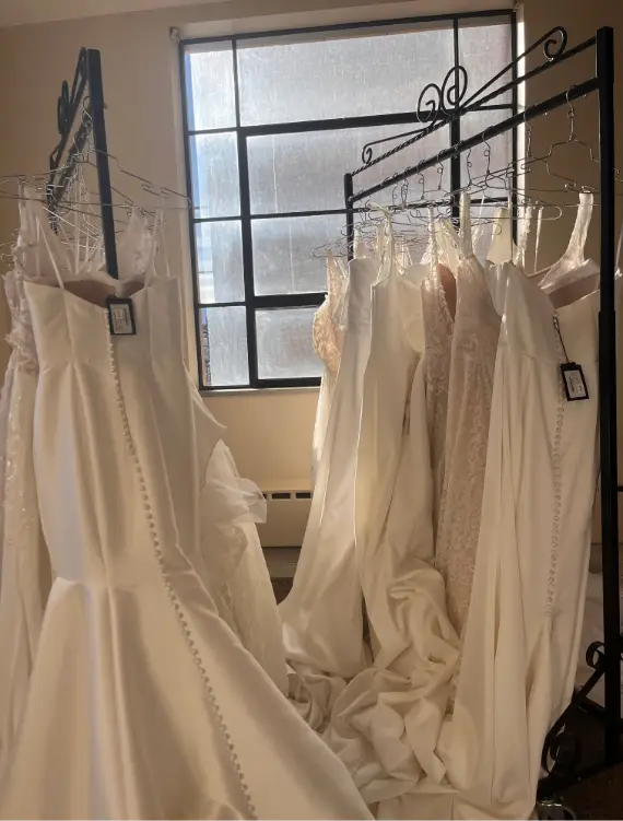 At the 2026 Casper Bridal Expo, Nichols jumped in to organize gowns, pin dresses, and direct models, ensuring the four mini fashion shows at the event were a success. Photo by Izzy Nichols.